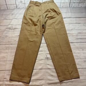 NWT Dockers Khaki Classic Pleated Tapered Leg Beige Men's Size 10 M (27x31)